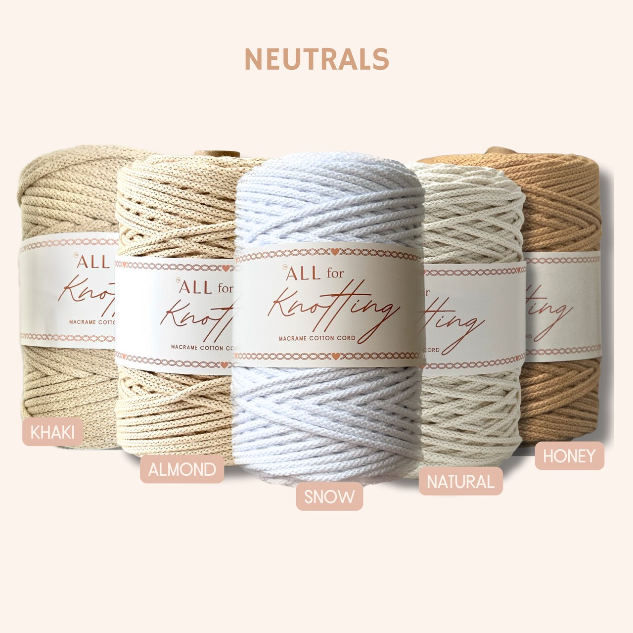 3.5mm Macrame Braided Cord, approx 490ft/163yds ALL FOR KNOTTING